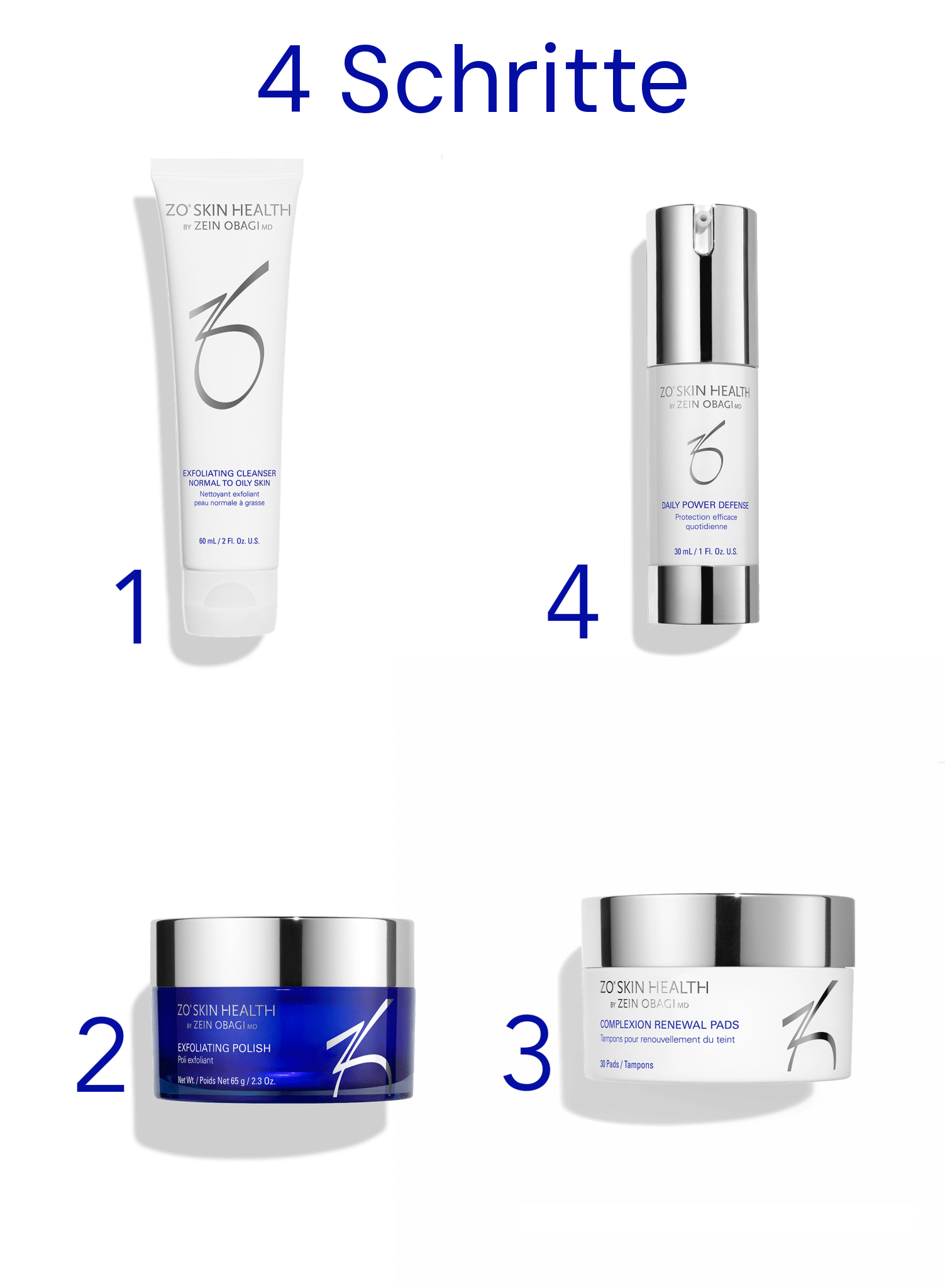 ZO Skin Health Daily Skincare Program - Anwendungsschritte