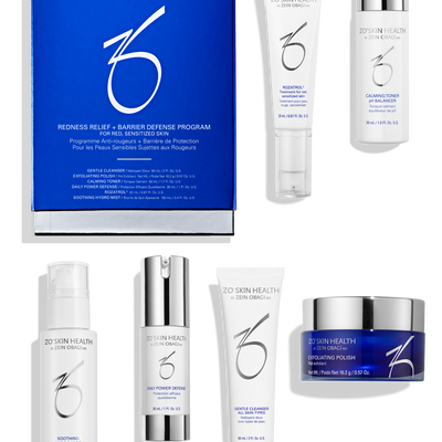 ZO Skin Health Redness Relief + Barrier Defense Program - Verpackung mit allen Produkten